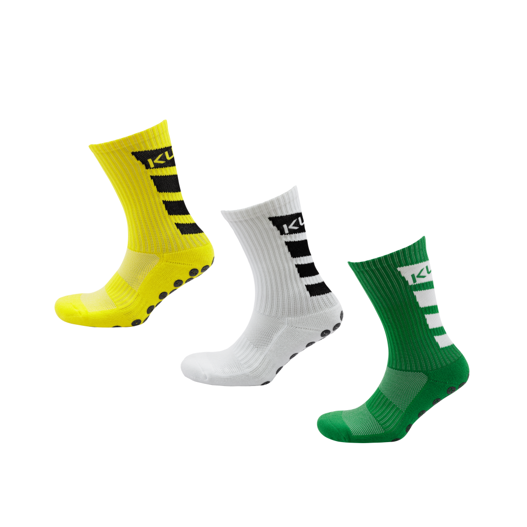Kupe Active SA Grip Sock Combo - Calf Yellow, Green & White